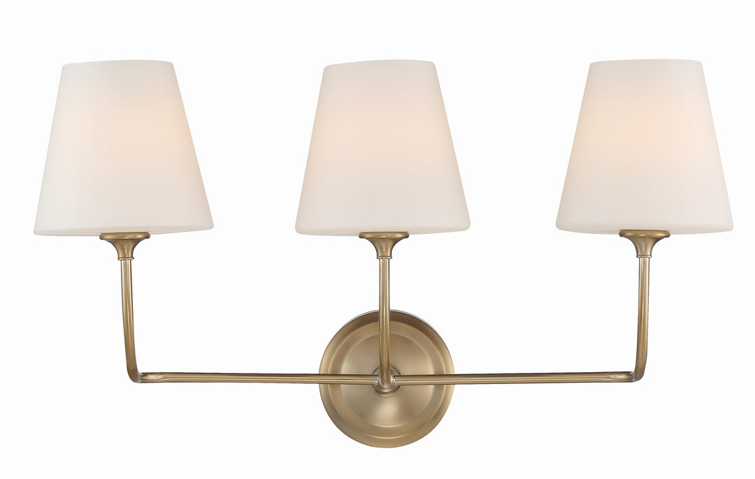 Libby Langdon Sylvan 3 Light Vibrant Gold Bathroom Vanity