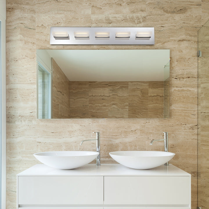 Olson, 5LT LED Bathbar, Chrome