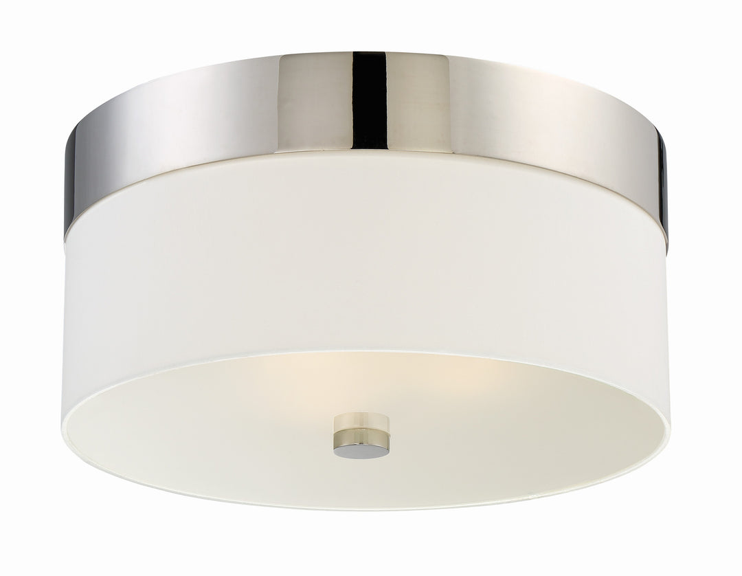 Libby Langdon Grayson 3 Light Polished Nickel Flush Mount