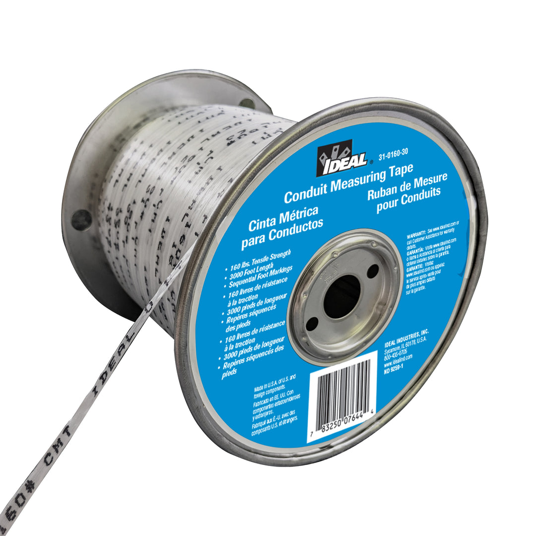 Pro-Pull Conduit Measuring Tape,160lb,3000ft Ree