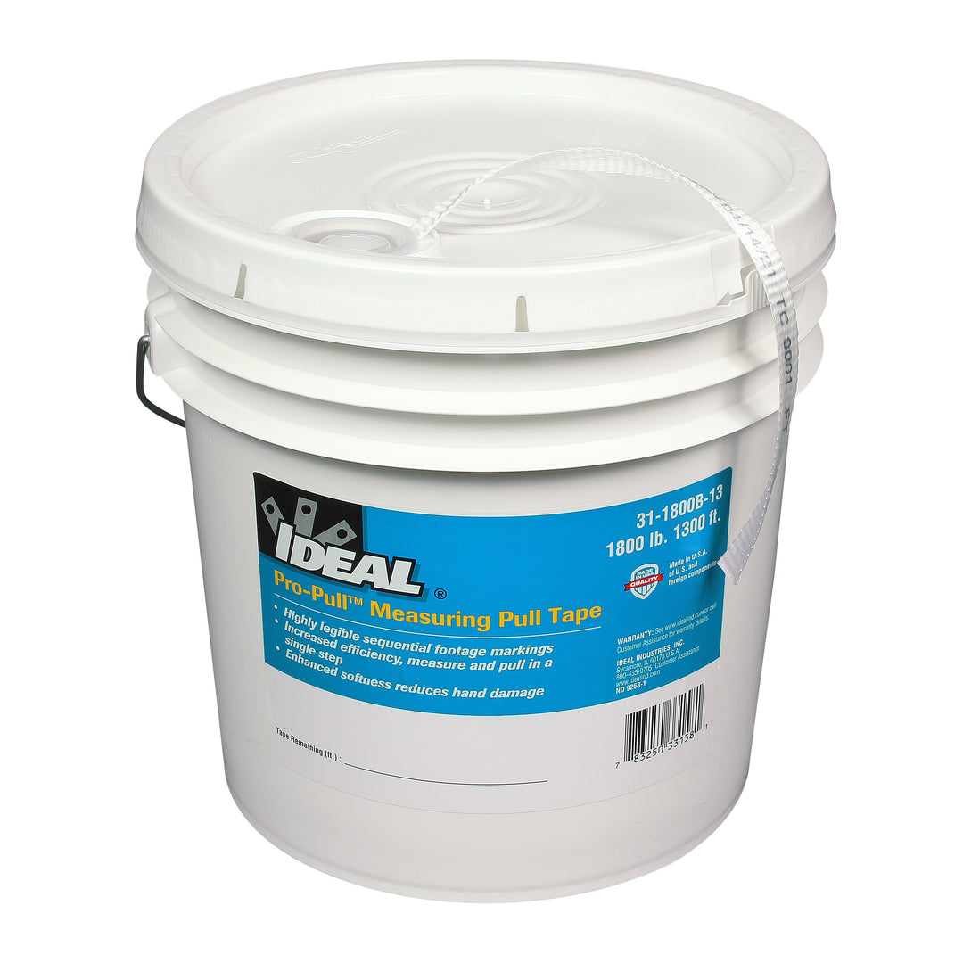 Pro-Pull Measuring PullTape,1800lb,1300ft Bucket