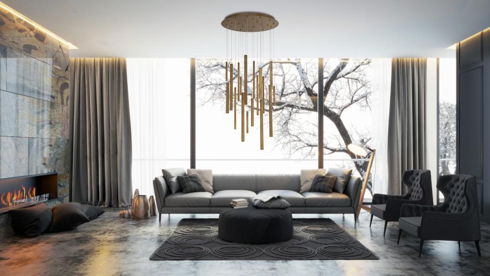 Santana, 18LT LED Chand, Blk