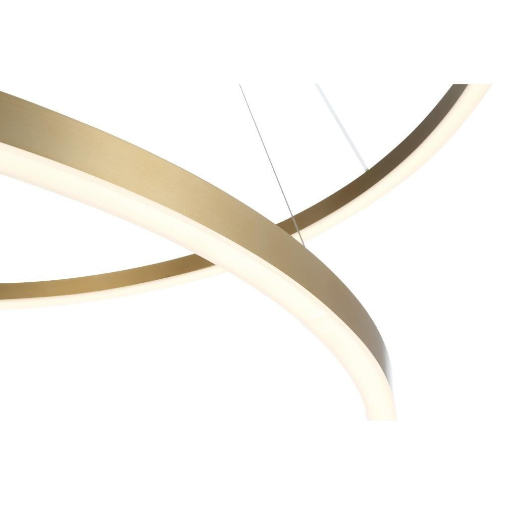 Spunto 3 Tier 61" LED Chandelier in Gold