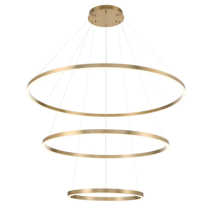 Spunto 3 Tier 61" LED Chandelier in Gold