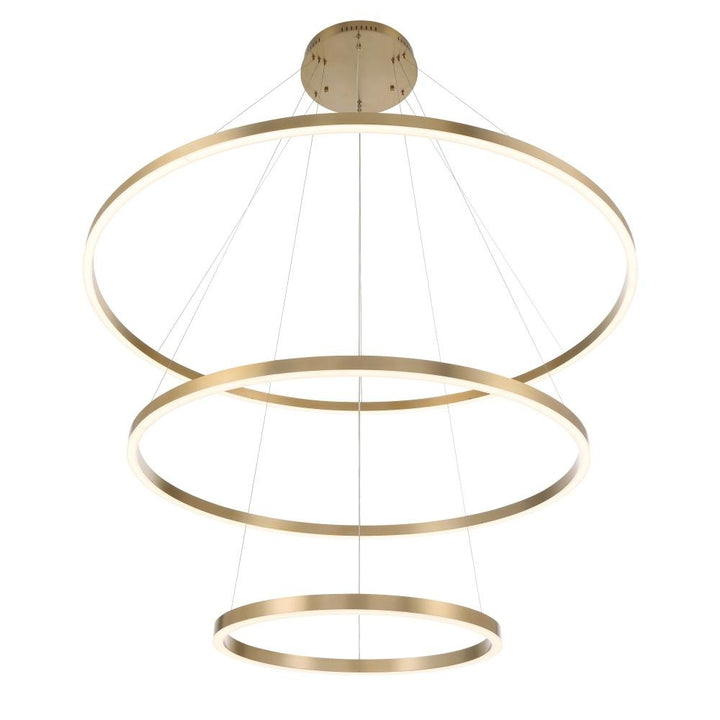 Spunto 3 Tier 61" LED Chandelier in Gold