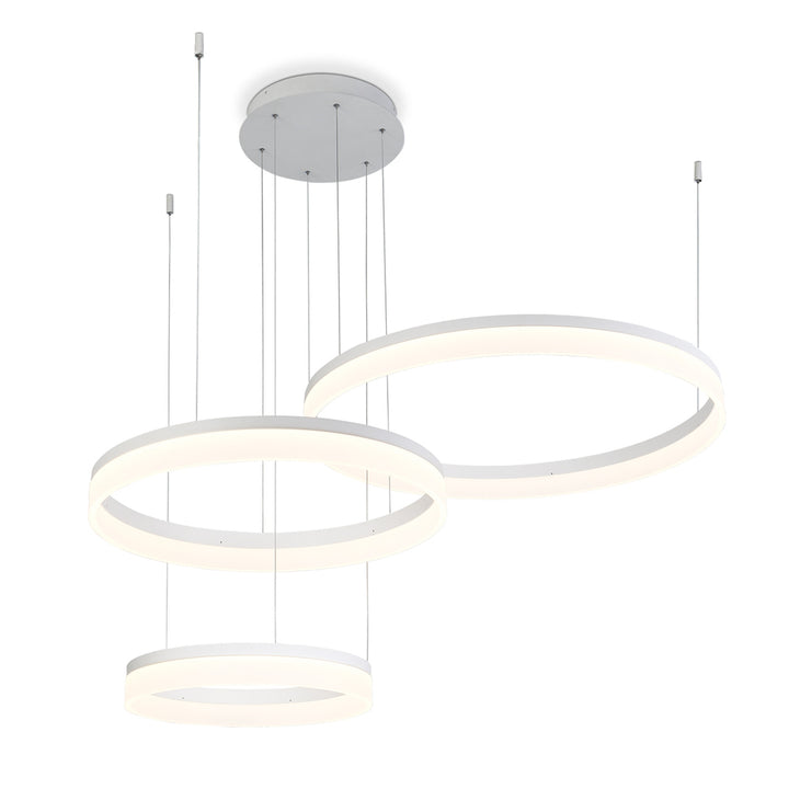 Minuta, 3tier LED Chandelr, Wht