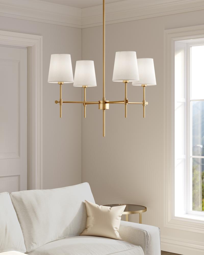Baker Four Light Large Chandelier