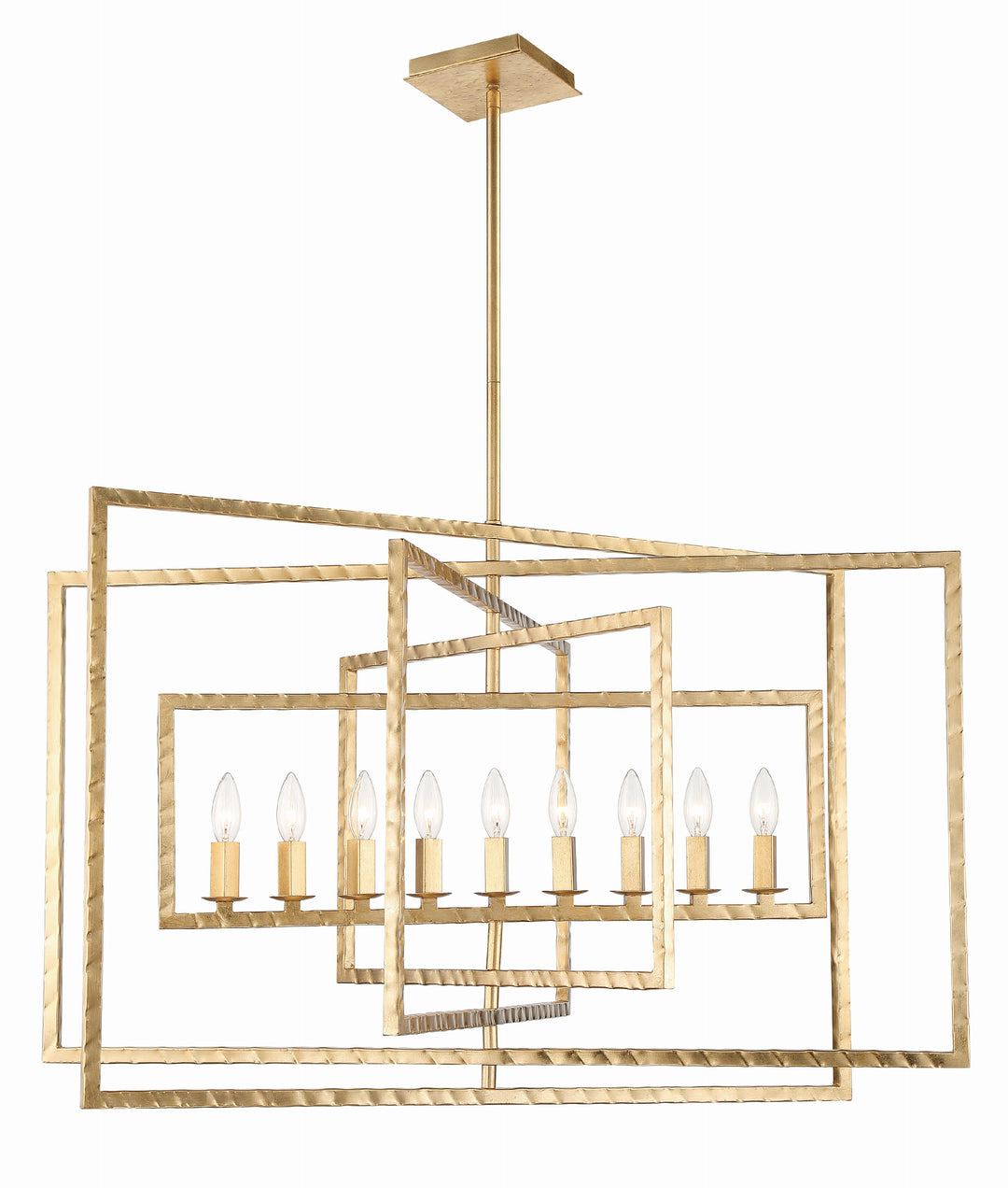 Capri 9 Light Antique Gold Chandelier