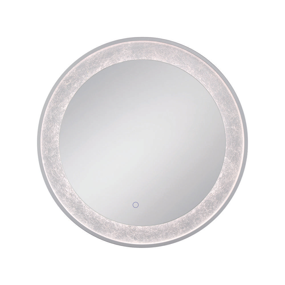 Mirror, LED, Edge-lit, Rnd, Slv