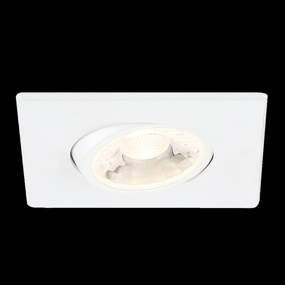 LED Rec, 3in, Sq Gmbl, 8w, 40k, Wht