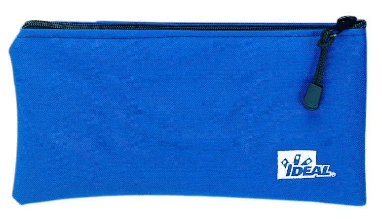 Zipper Pouch,Ideal,Heavy DTY,10-1/2 IN LEN,BLU