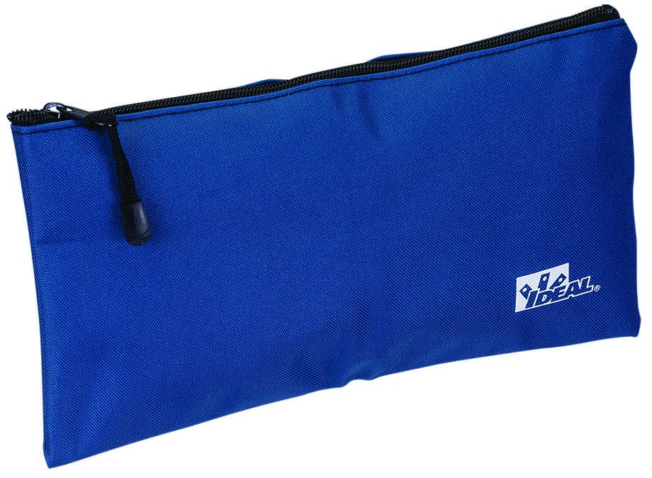 Zipper Pouch,Ideal,Heavy DTY,12-1/2 IN LEN,BLU