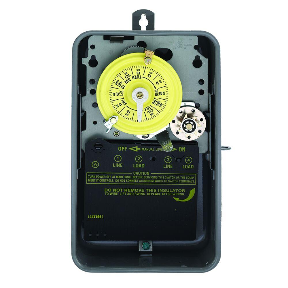 24-Hour Mechanical Time Switch with Skip-a-Day,