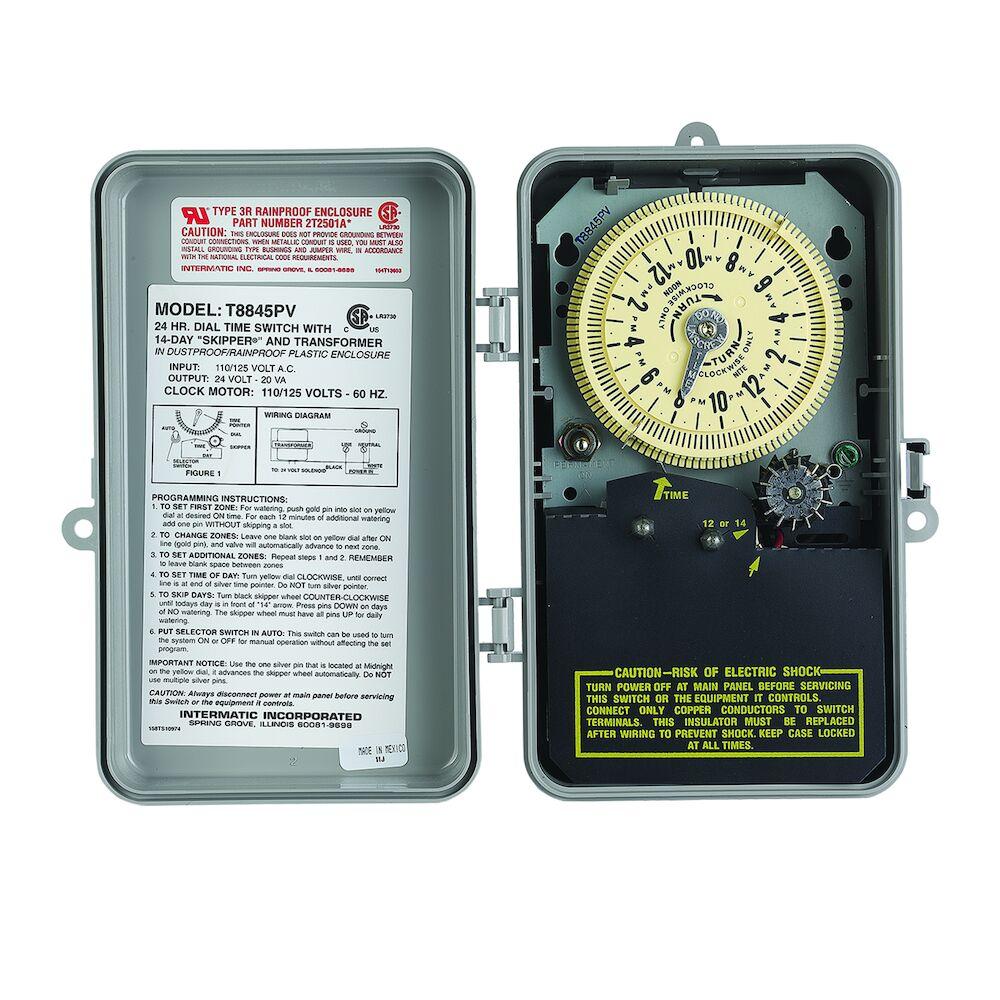 Sprinkler/Irrigation Time Switch with 14-Day Ski