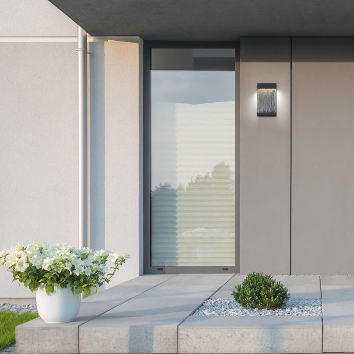 Tiffany, Outdr LED Sconce, Blk