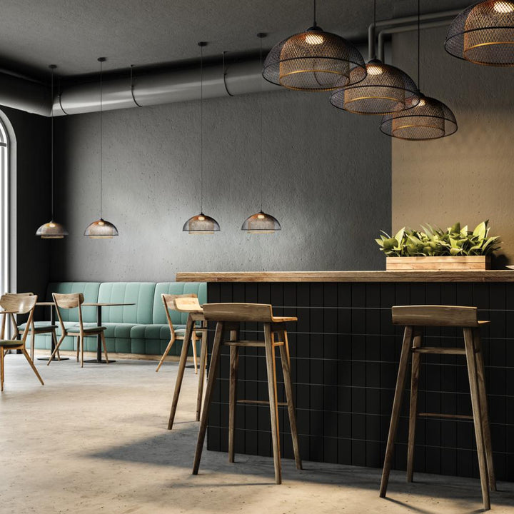 Kenmore, LED Pend, 2tone, Gld/blk