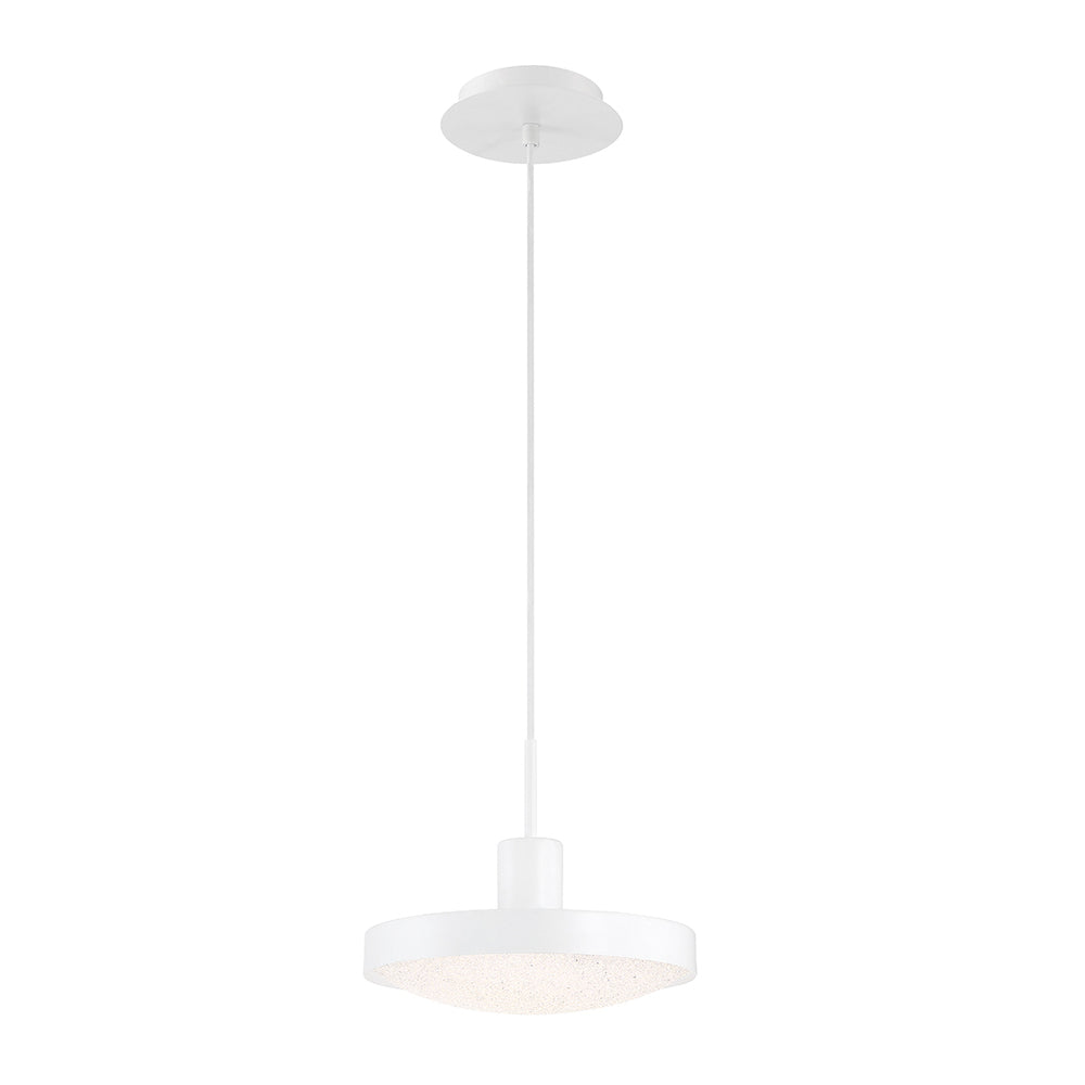 Sandstone, LED Pendant, Sml, Wht