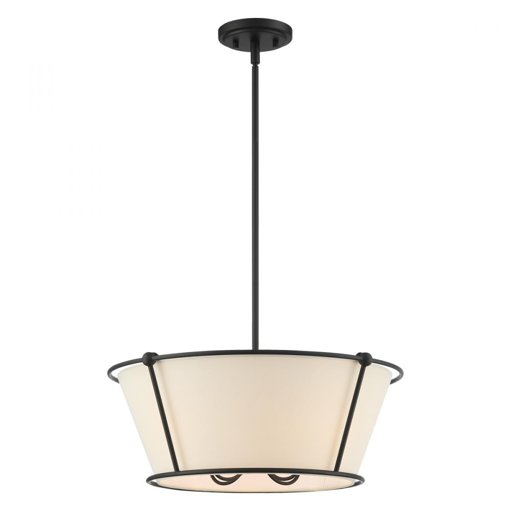 Pulito, 4LT Semi-flush/pend, Blk