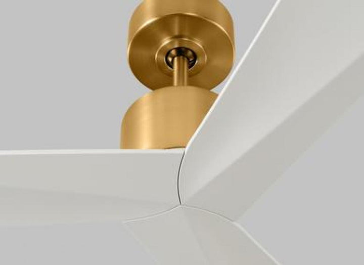Adler 52-inch indoor/outdoor Energy Star ceiling fan in burnished brass finish