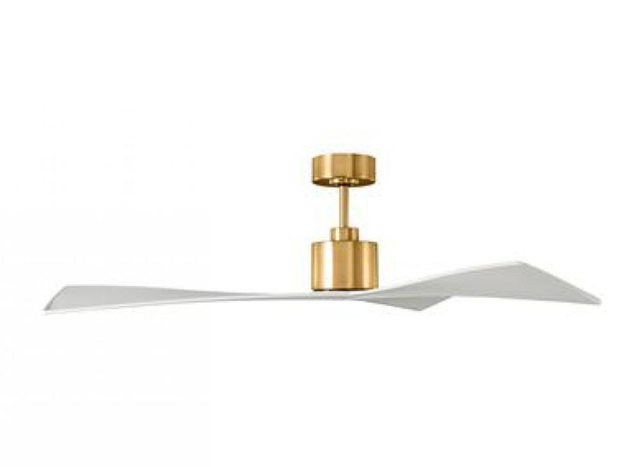 Adler 52-inch indoor/outdoor Energy Star ceiling fan in burnished brass finish