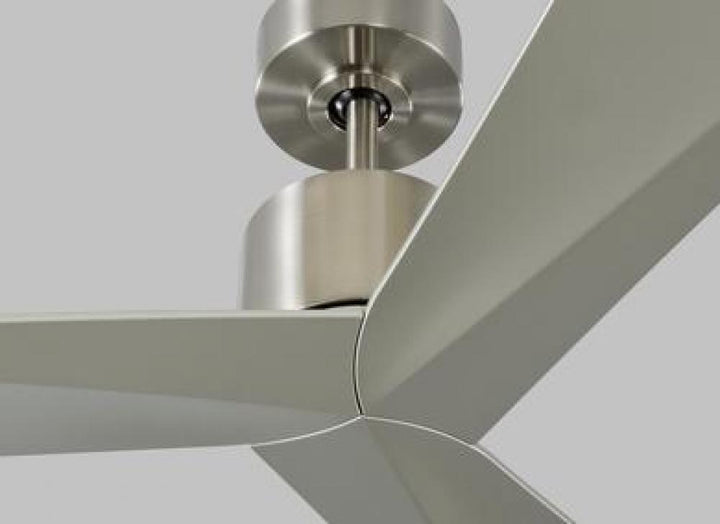 Adler 52-inch indoor/outdoor Energy Star ceiling fan in brushed steel silver finish