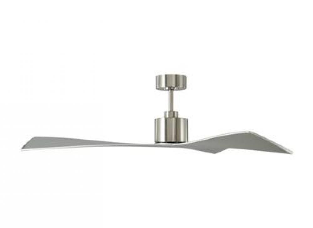 Adler 52-inch indoor/outdoor Energy Star ceiling fan in brushed steel silver finish