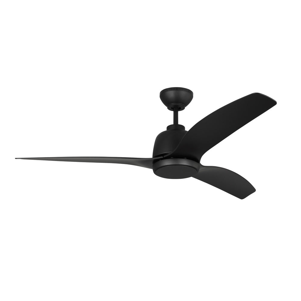 Avila 54" Dimmable Integrated LED Indoor/Outdoor Coastal Black Ceiling Fan with Light Kit