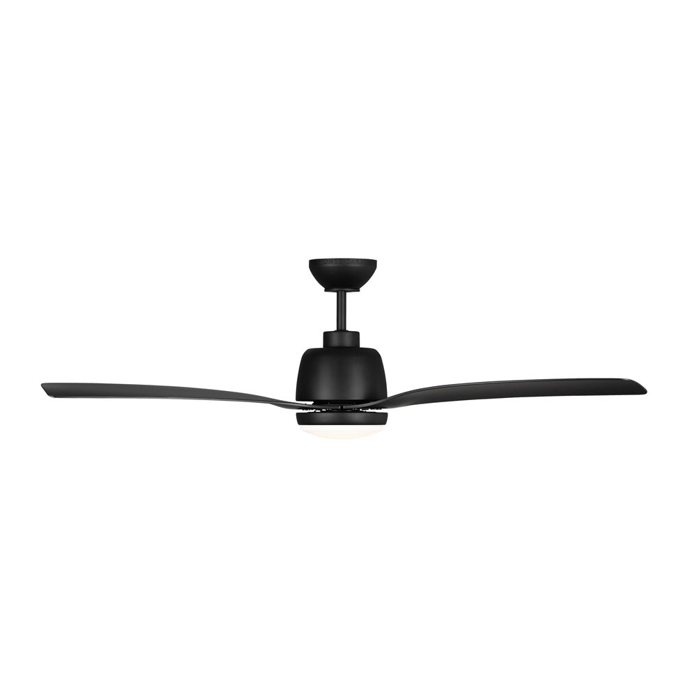 Avila 54" Dimmable Integrated LED Indoor/Outdoor Coastal Black Ceiling Fan with Light Kit