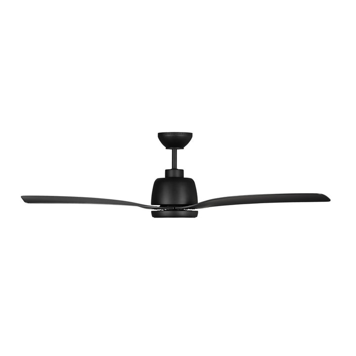 Avila 54" Dimmable Integrated LED Indoor/Outdoor Coastal Black Ceiling Fan with Light Kit