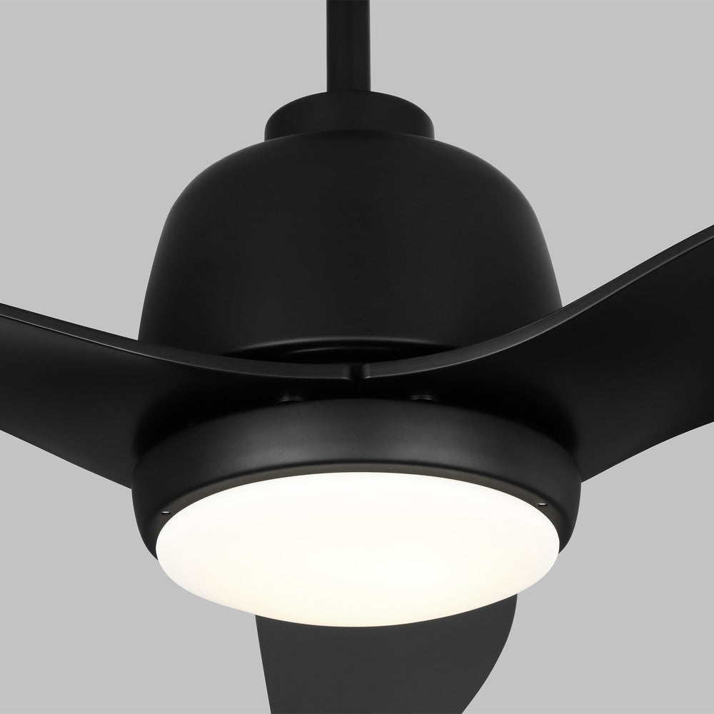 Avila 54" Dimmable Integrated LED Indoor/Outdoor Coastal Black Ceiling Fan with Light Kit