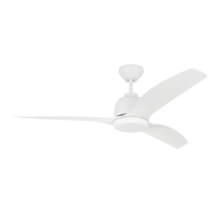 Avila 54" Dimmable Integrated LED Indoor/Outdoor Coastal White Ceiling Fan with Light Kit