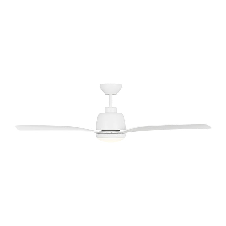 Avila 54" Dimmable Integrated LED Indoor/Outdoor Coastal White Ceiling Fan with Light Kit