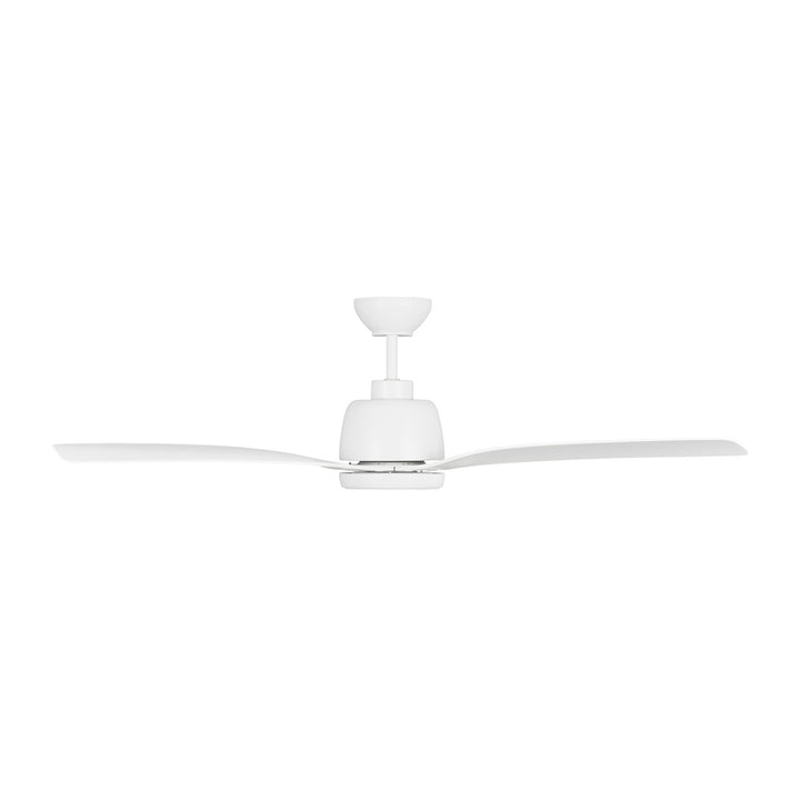 Avila 54" Dimmable Integrated LED Indoor/Outdoor Coastal White Ceiling Fan with Light Kit