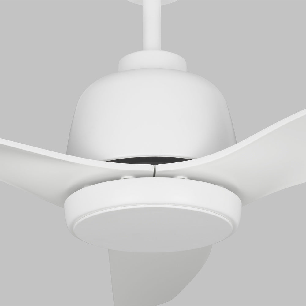Avila 54" Dimmable Integrated LED Indoor/Outdoor Coastal White Ceiling Fan with Light Kit