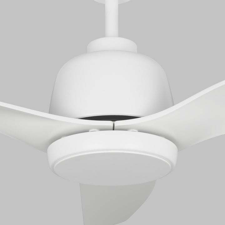 Avila 54" Dimmable Integrated LED Indoor/Outdoor Coastal White Ceiling Fan with Light Kit