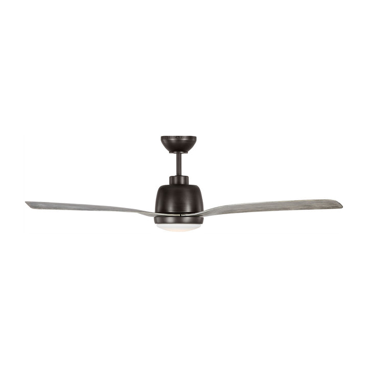 Avila 54" Dimmable Integrated LED Indoor/Outdoor Aged Pewter Ceiling Fan with Light Kit