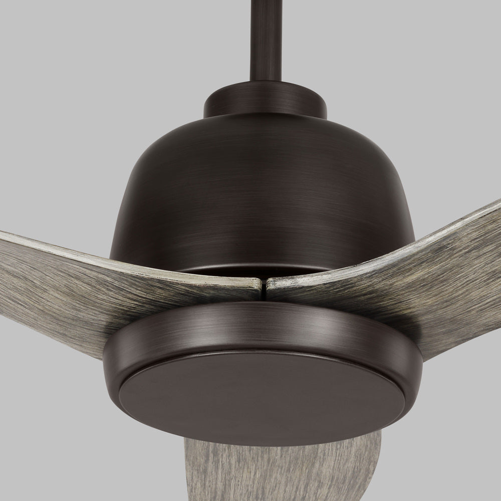 Avila 54" Dimmable Integrated LED Indoor/Outdoor Aged Pewter Ceiling Fan with Light Kit