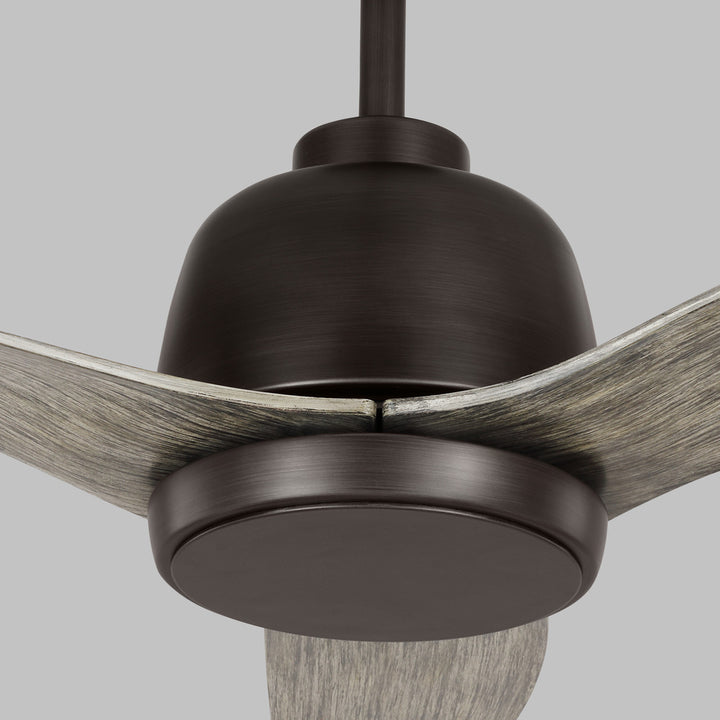 Avila 54" Dimmable Integrated LED Indoor/Outdoor Aged Pewter Ceiling Fan with Light Kit