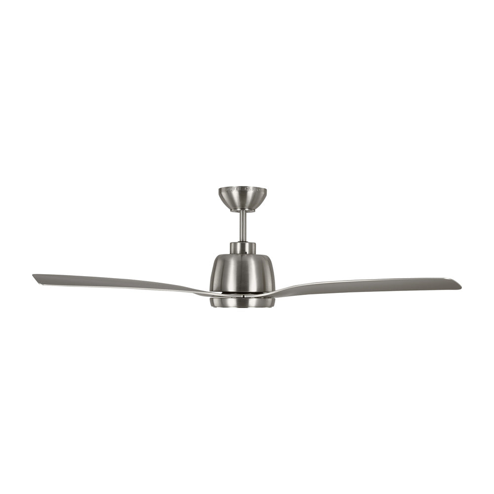 Avila 54" Dimmable Integrated LED Indoor/Outdoor Brushed Steel Ceiling Fan with Light Kit