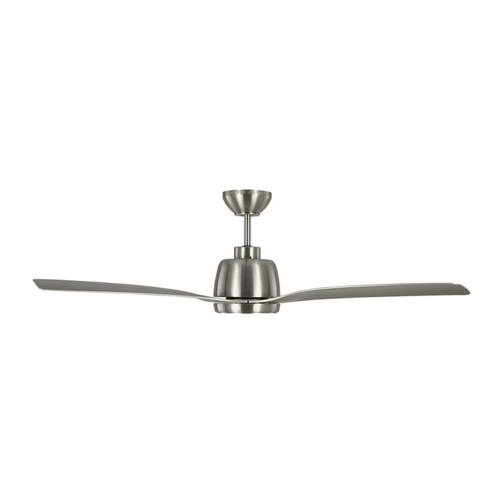 Avila 54" Dimmable Integrated LED Indoor/Outdoor Brushed Steel Ceiling Fan with Light Kit