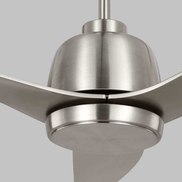 Avila 54" Dimmable Integrated LED Indoor/Outdoor Brushed Steel Ceiling Fan with Light Kit
