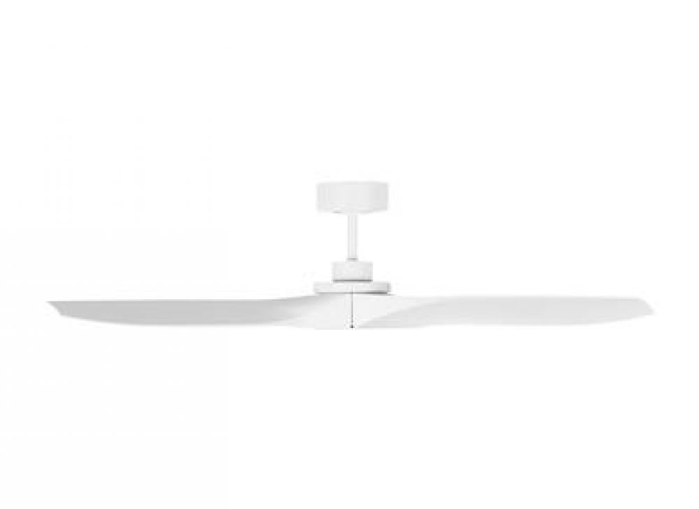 Collins coastal 52-inch indoor/outdoor Energy Star smart ceiling fan in matte white finish
