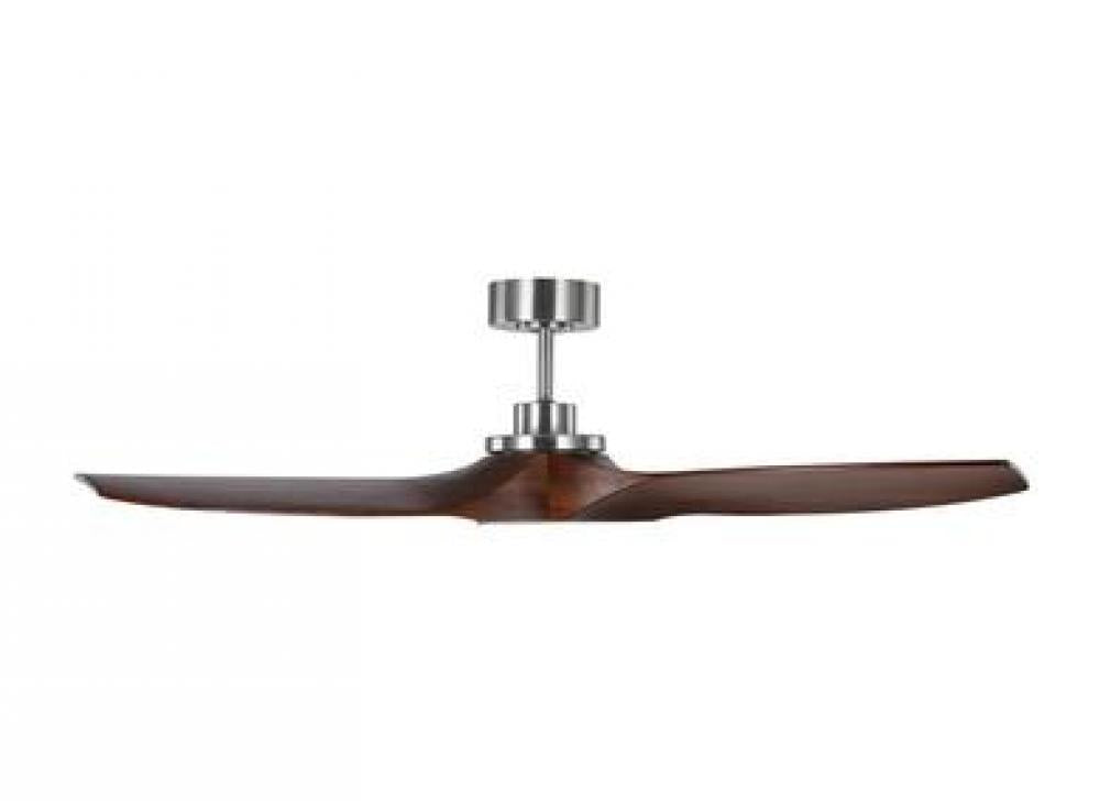 Collins 52-inch indoor/outdoor Energy Star smart ceiling fan in brushed steel silver finish
