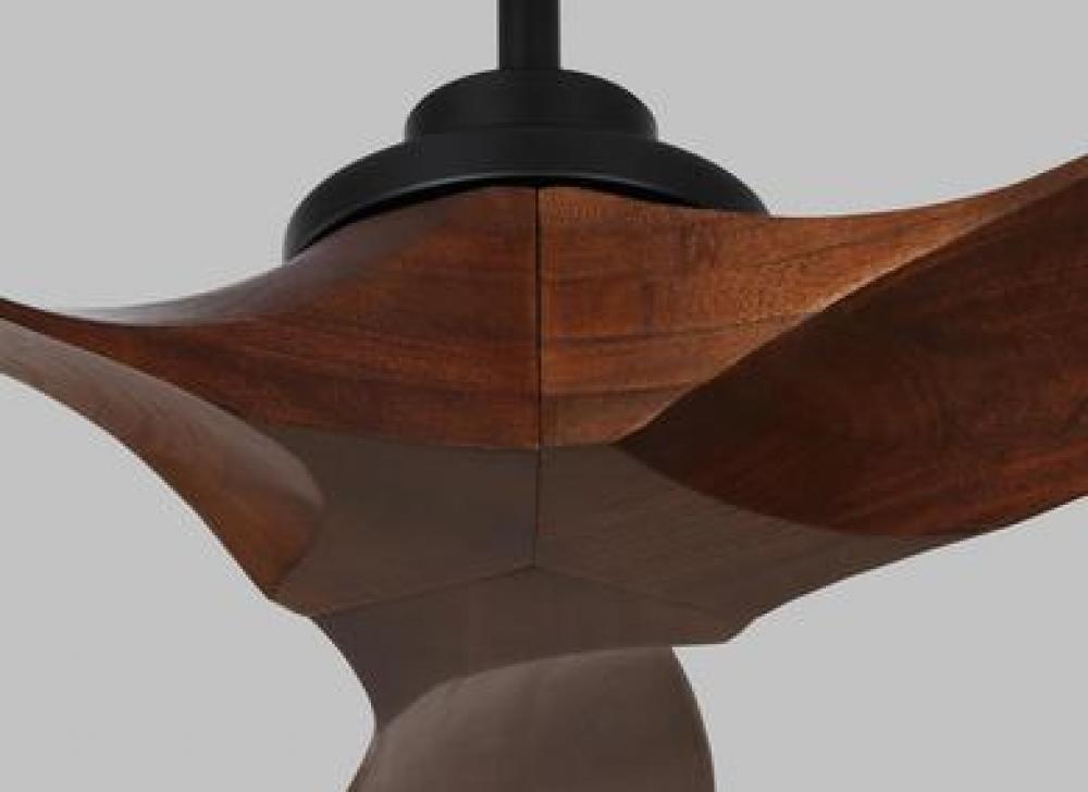 Collins 52-inch indoor/outdoor Energy Star smart ceiling fan in midnight black finish