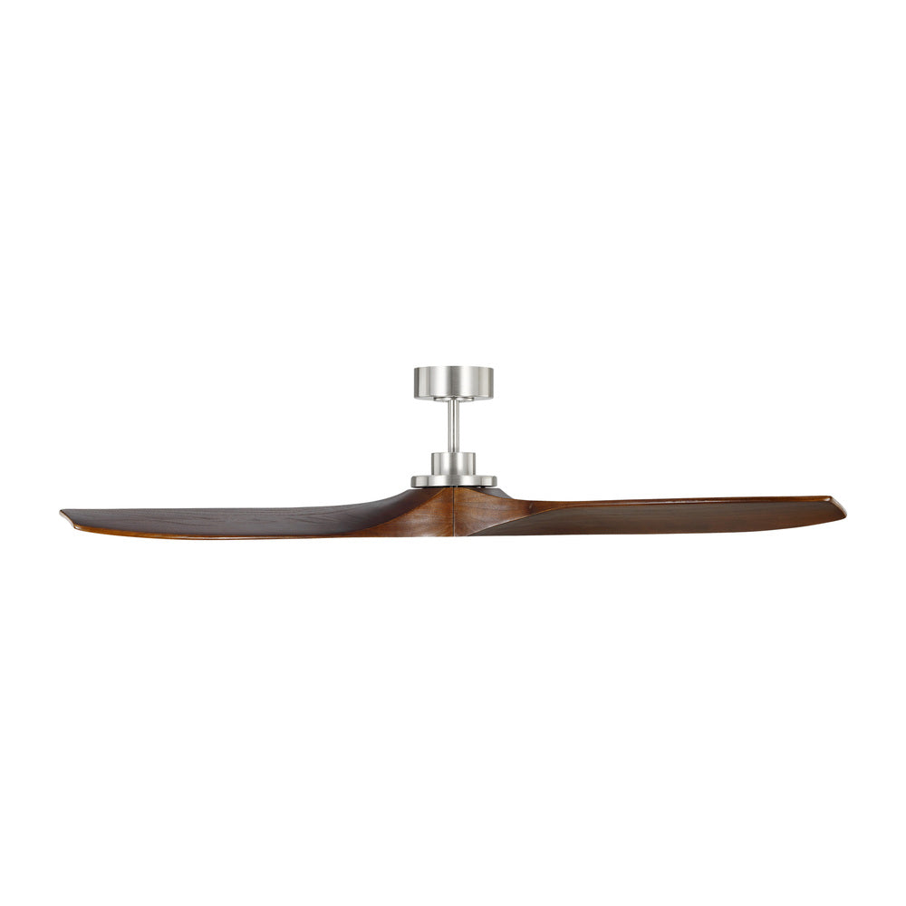 Collins 60" Smart Indoor/Outdoor Brushed Steel Ceiling Fan with Remote Control and Reversible Mo