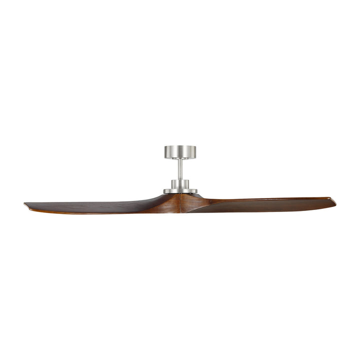 Collins 60" Smart Indoor/Outdoor Brushed Steel Ceiling Fan with Remote Control and Reversible Mo