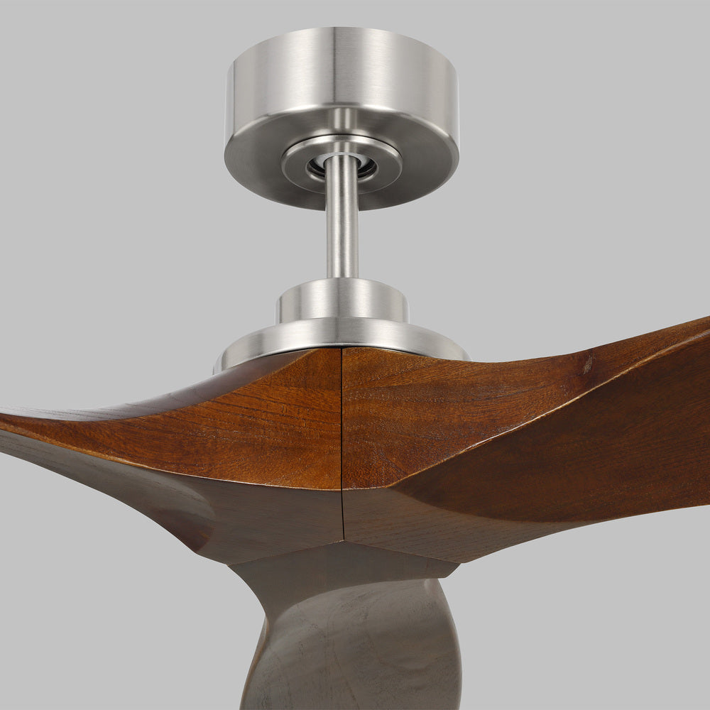 Collins 60" Smart Indoor/Outdoor Brushed Steel Ceiling Fan with Remote Control and Reversible Mo