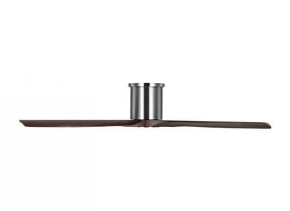 Collins 52-inch indoor/outdoor smart hugger ceiling fan in brushed steel silver finish