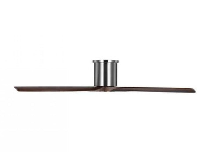 Collins 52-inch indoor/outdoor smart hugger ceiling fan in brushed steel silver finish