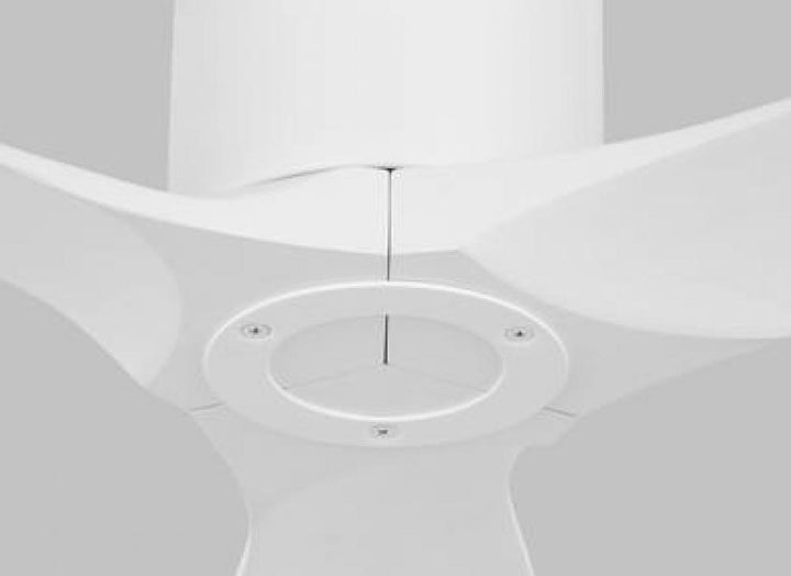 Collins 52-inch indoor/outdoor smart hugger ceiling fan in matte white finish